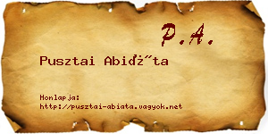 Pusztai Abiáta névjegykártya